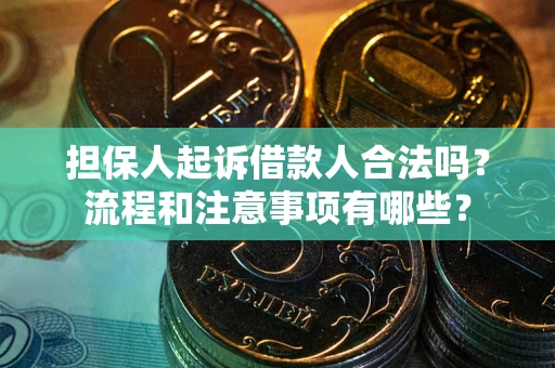 武汉担保人起诉借款人合法吗？流程和注意事项有哪些？