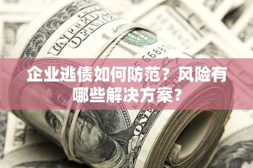 武汉企业逃债如何防范？风险有哪些解决方案？
