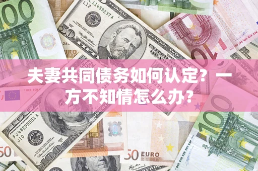 武汉夫妻共同债务如何认定？一方不知情怎么办？