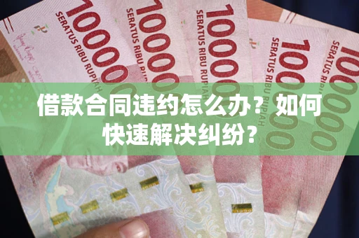 武汉借款合同违约怎么办？如何快速解决纠纷？