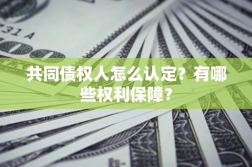 武汉共同债权人怎么认定？有哪些权利保障？