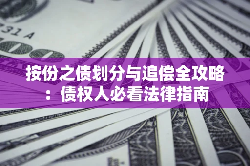 武汉按份之债划分与追偿全攻略：债权人必看法律指南