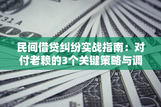 武汉民间借贷纠纷实战指南：对付老赖的3个关键策略与调解盲区解析