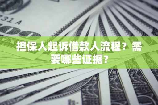 武汉担保人起诉借款人流程?需要哪些证据? 武汉担保人起诉借款人流程?需要哪些证据?